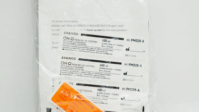 Avanos PM028-A ON-Q Pain Relief System w/Antimicrobial Cath. 400ml/hr 4mlx5inch